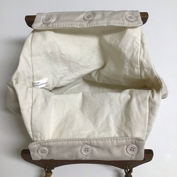 Philippines Purse Wood Bead Handles 100% Cotton Fabric Summer Bag Boho Vintage - Picture 3 of 16